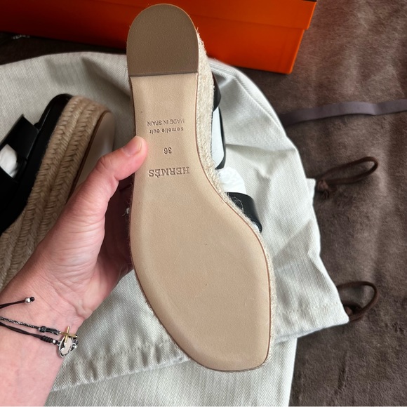 HERMES ELDA SANDAL ESPRADILLE WEDGE - Picture 10 of 12